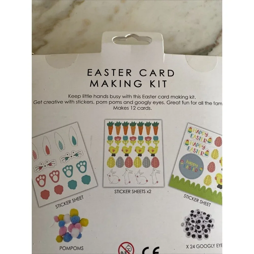 Easter Card Making Kit With Stickers Pompoms & Googly Eyes For Ages 7+ Planet Fr
